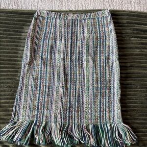 Maeve Anthropologie Multicolor Tweed Textured Pencil Skirt